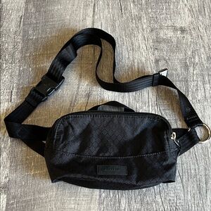 Athleta Black Textured Crossbody Belt Bag
